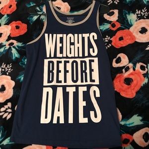 Weights b4 dates workout tank 👌